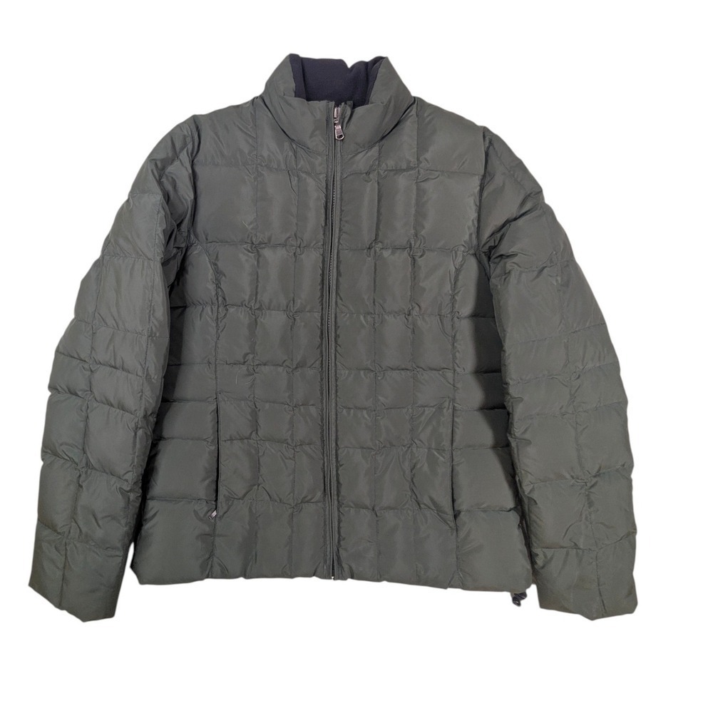 Eddie Bauer Goose Down Quilted Puffer Jacket Women's M‎ Olive Green